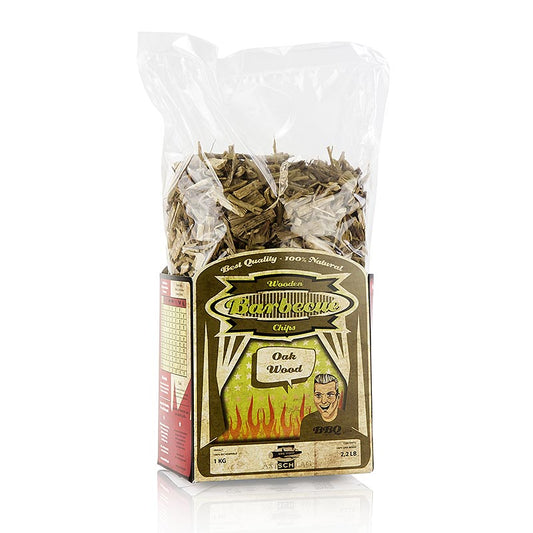Grill BBQ - røgflis af egetræ, 1 kg