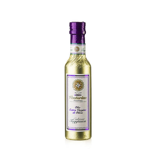 Ekstra jomfruolivenolie, Venturino, 100 % Taggiasca-oliven, guldfolie, 250 ml