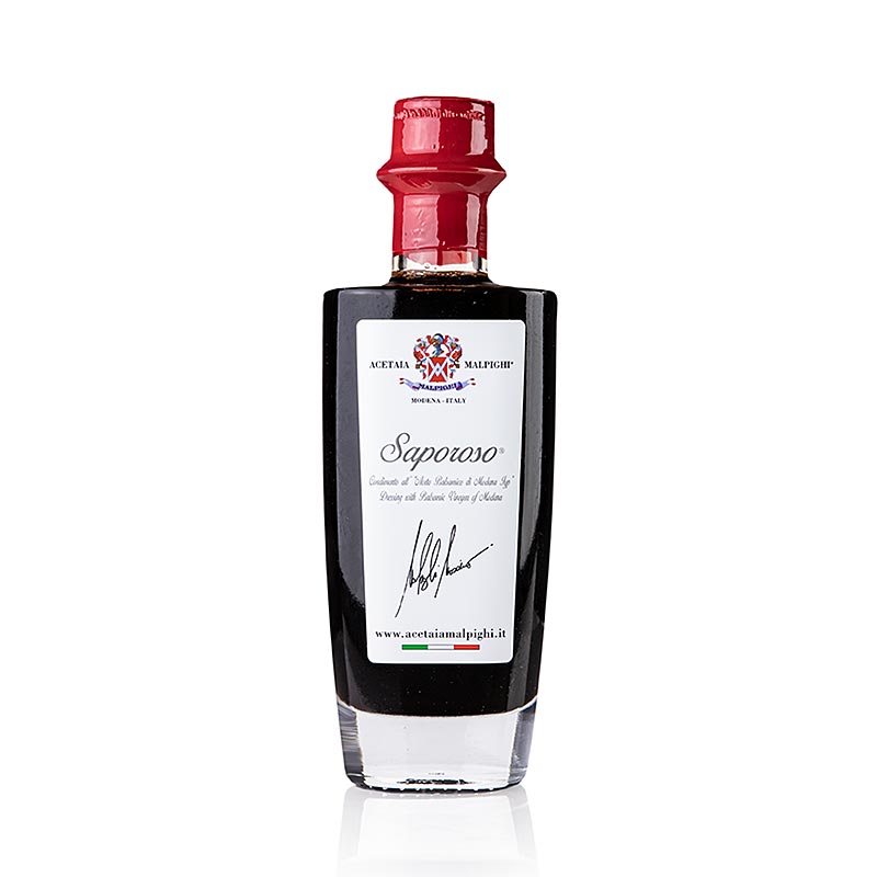 Balsamico-krydderi "Saporoso", 6 år, egetræs- og akacietræsfad, Malpighi, 200 ml