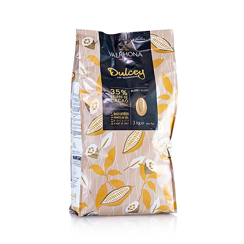 Valrhona Dulcey, blond couverture, Callets, 35% kakao, 3 kg