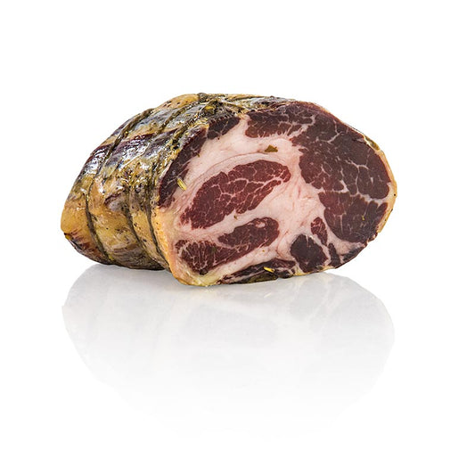 Coppa/svinehals, Mangalitza-uldgris, ca. 700 g