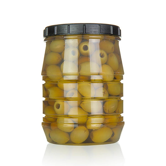 Grønne oliven, udstenede, i saltlage, Linos, 1,5 kg