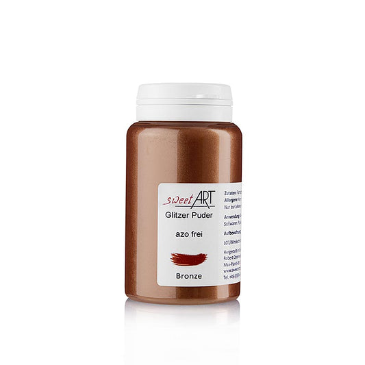Glitterpudder, skinnende bronze, Sweet Art, 25 g