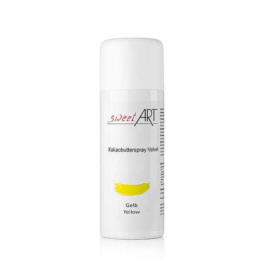 Kakaosmørspray, fløjl/fløjlseffekt, gul, Sweet Art, 400 ml