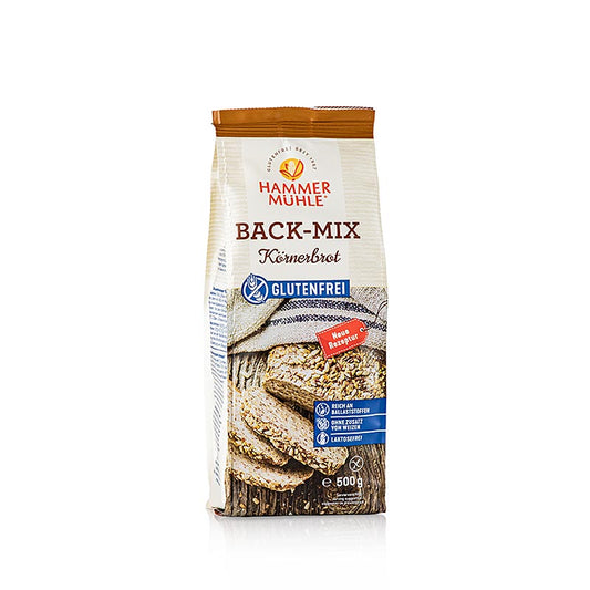 Bagemix til kornbrød, glutenfri bagemix, Hammermühle, 500 g