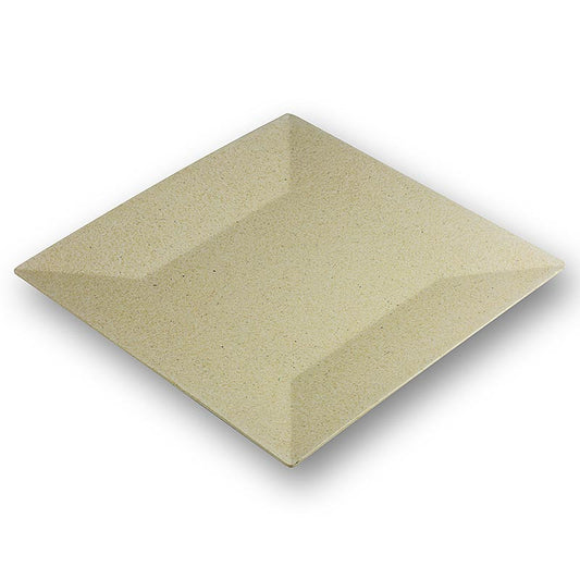 Genanvendelig bambustallerken, creme, tåler opvaskemaskine, 28x28cm, 1 stk - specialpris, gyldig indtil 30.10.2024
