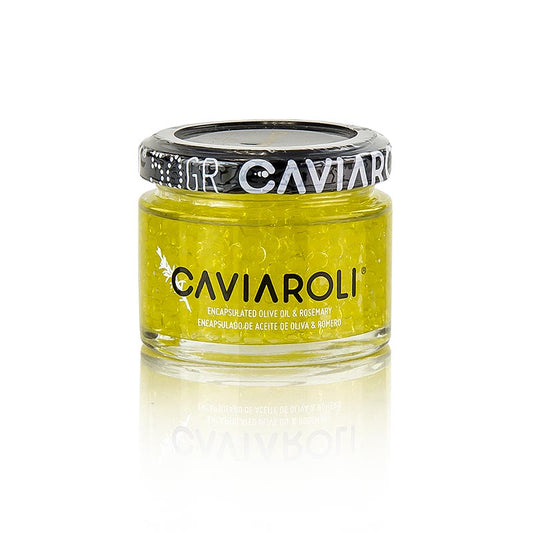 Caviaroli® olivenoliekaviar, små perler af olivenolie med rosmarin, grøn, 50 g