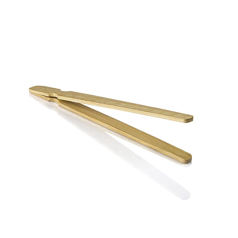 Fingertang (pincet) af bambus, til snacks, brun, 12 cm, 240 stk.