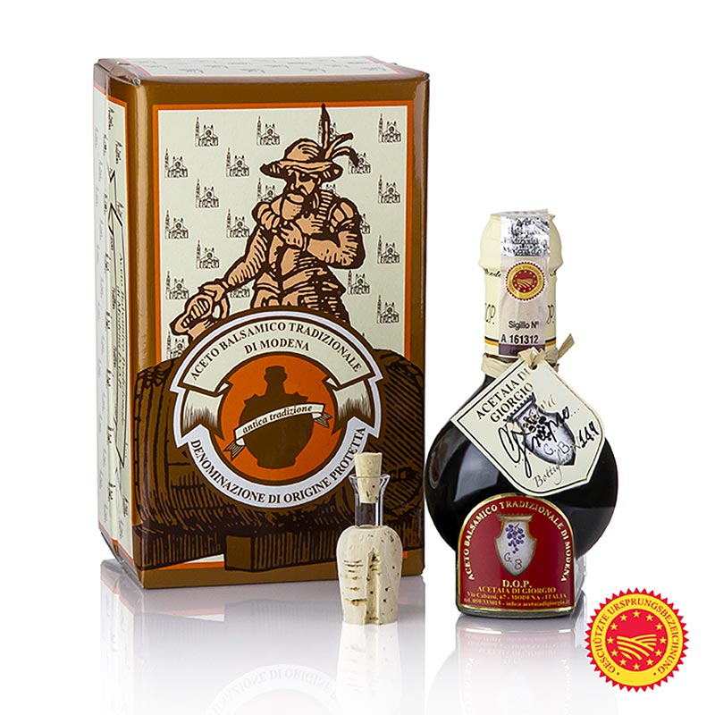 Aceto Balsamico Tradizionale DOP/g.U., 12 år, enebærfad, Acetaia di Giorgio, 100 ml
