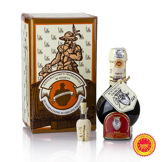 Aceto Balsamico Tradizionale DOP/g.U., 12 år, enebærfad, Acetaia di Giorgio, 100 ml