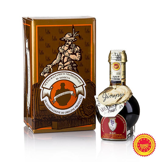 Aceto Balsamico Tradizionale DOP/PDO, 25 år, enebærfad, Acetaia di Giorgio, 100 ml