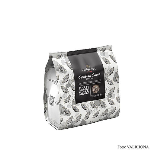 Valrhona Cocoa Grué - hakkede og ristede kakaobønner, 1 kg