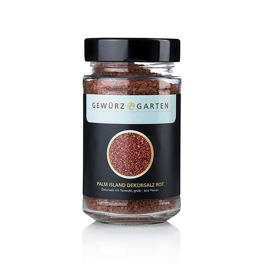 Spice Garden Palm Island Pacific salt, dekorationssalt med rødt ler, groft, Hawaii, 220 g