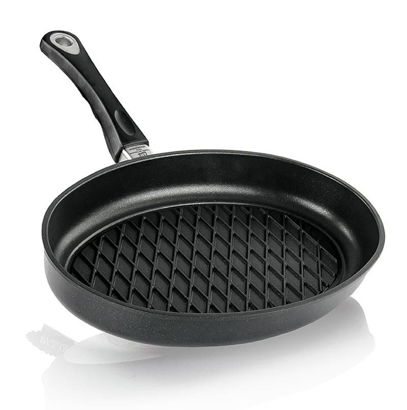 AMT Gastroguss, grillpande, oval, med BBQ-diamantmønster 35x24cm, 1 stk.