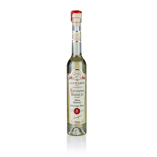 Balsamico Bianco "Agrodolce", 5 år, egetræsfad, Leonardi, 100 ml