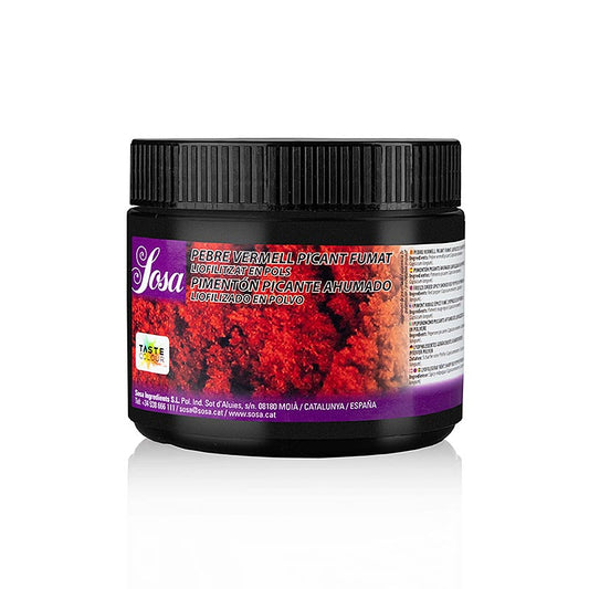 Paprikapulver, rød, stærk, røget, 250 g