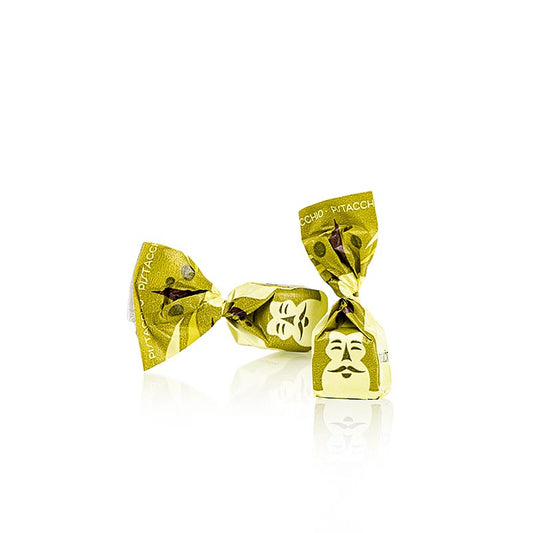 Mini-trøffelpraliner "trifulòt", pistacie, ca. 7 g, lysegrøn, Tartuflanghe, 1 kg