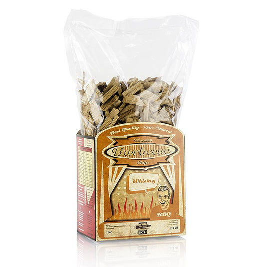 Grill BBQ - Whisky røgflis af egetræ, 1 kg