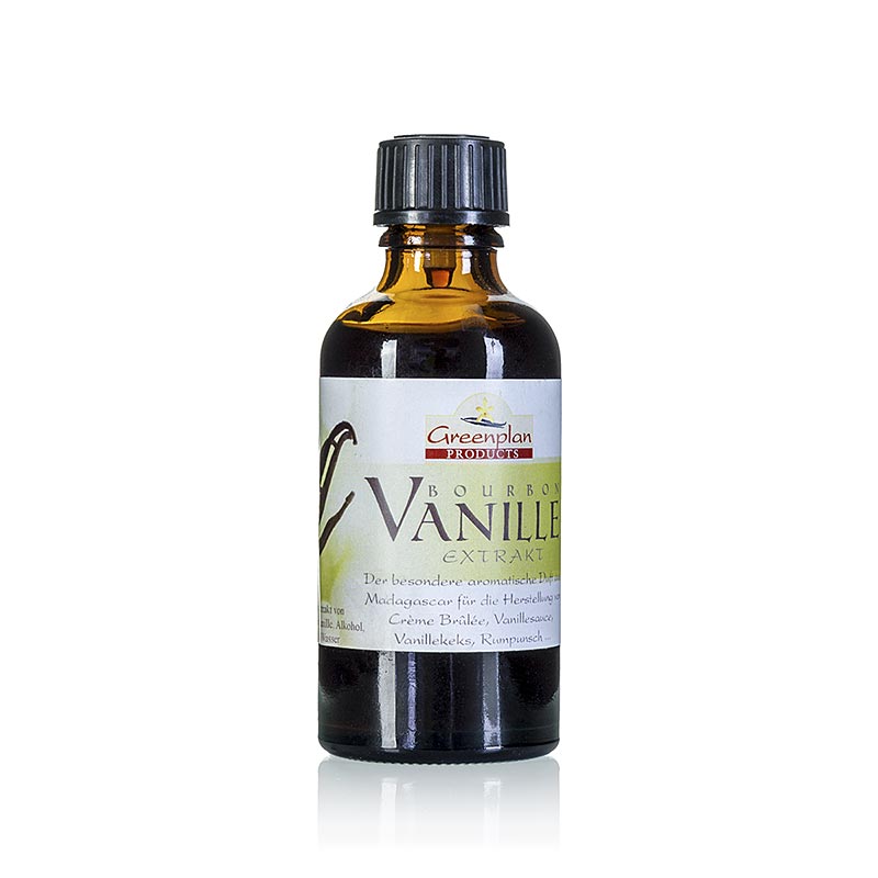 Bourbon-vaniljeekstrakt, uden korn, koldpresset, fra Madagaskar, 50 ml