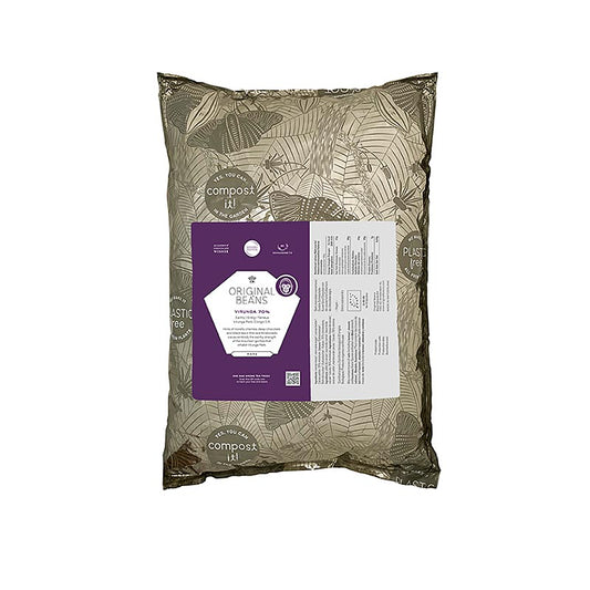 Cru Virunga Congo, 70%, Bitter Couverture, Callets, Originale bønner, BIO, 2 kg