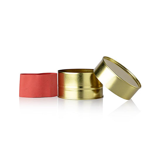 Kaviardåse - guld, uden tryk, med gummipakning, ø11,5 cm, til 500 g kaviar, 1 stk.
