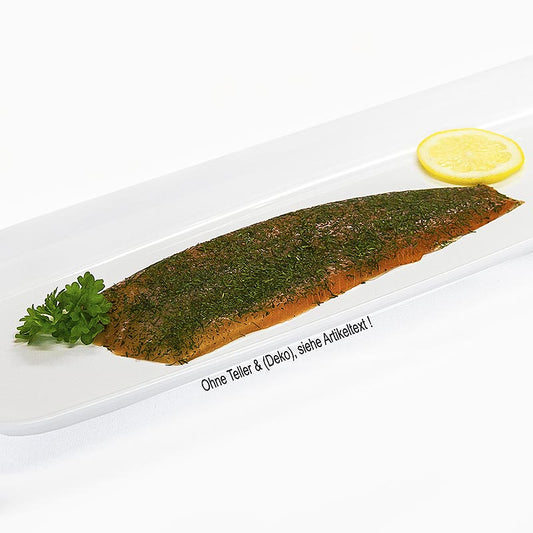 Skotsk gravlax, syltede med dild, skåret cirka 1.000 g