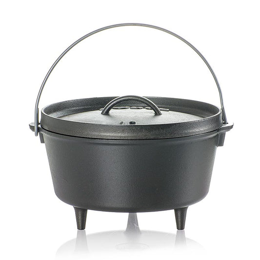 Tilbehør - Gryde "Lodge Camp Dutch Oven", 3 fødder, Ø 25cm, inkl. låg, 4,7 L, 1 stk.