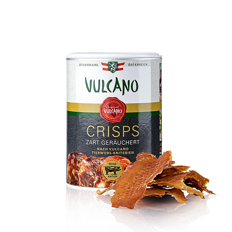 VULCANO Crisps, skinkechips, delikat røget, 35 g