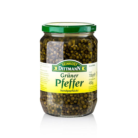 Grøn peber, i saltlage, 700 g