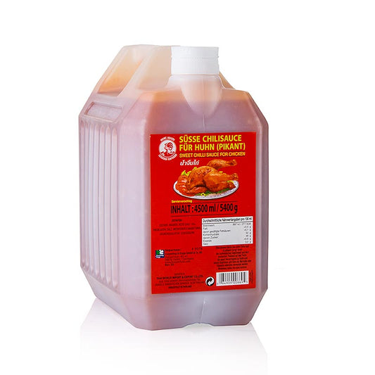 Chilisauce til fjerkræ, Gold Label, Cock Brand, 4,5 l