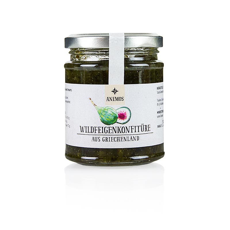 Marmelade af vilde figner, med honning, ANEMOS, 245 g