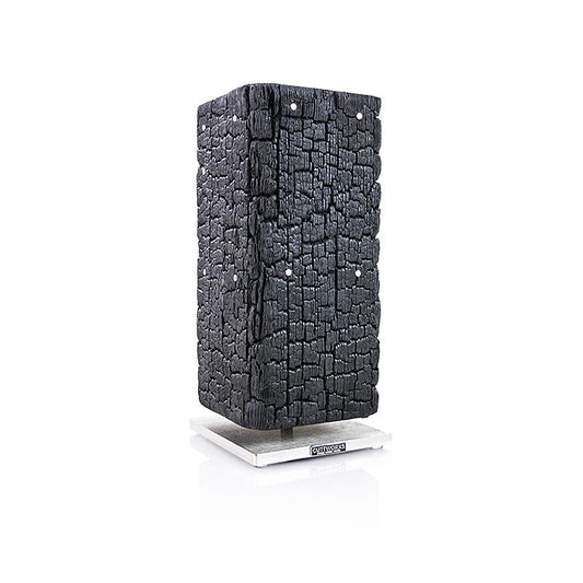 Cuttworx's knivblok "PYROlith", brændt ægte træ, magnetisk, 1 stk.