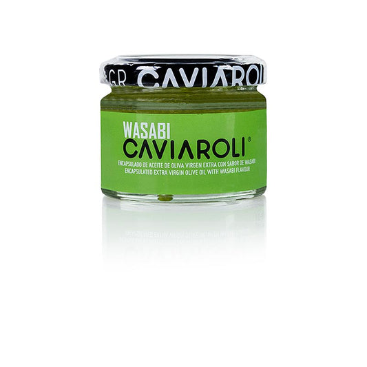 Caviaroli® olivenoliekaviar, små perler af olivenolie med wasabi, 50 g