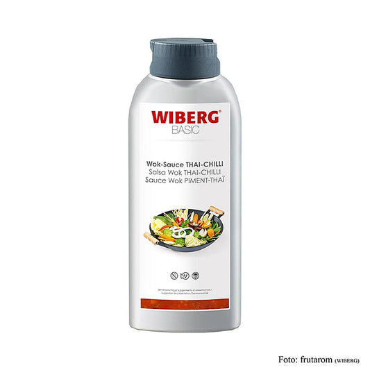 Wiberg BASIC Wok Sauce Thai-Chili Style, klemmeflaske, 665 ml