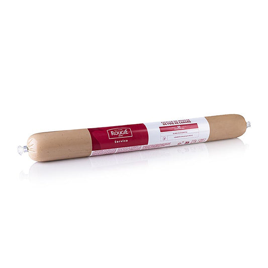 Andelevermousse, i stangform, 50 % foie gras, Ø 36 mm, 38 cm, Rougié, 400 g