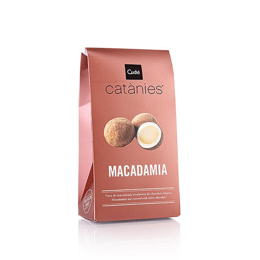 Catanies - karamelliseret macadamia i hvid chokolade, Cudie, 80 g