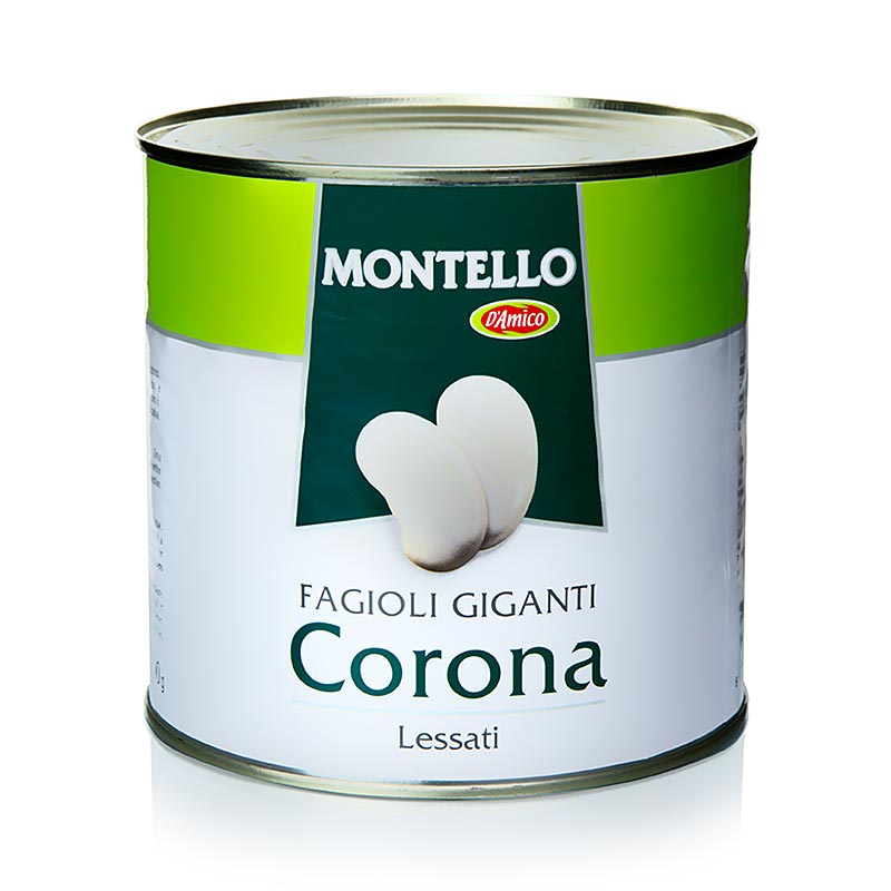 Corona-bønner, store, kogte, Montello, 2,5 kg