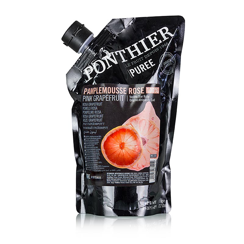 Puree - Pink grapefrugt, 100 % frugt, usødet, 1 kg