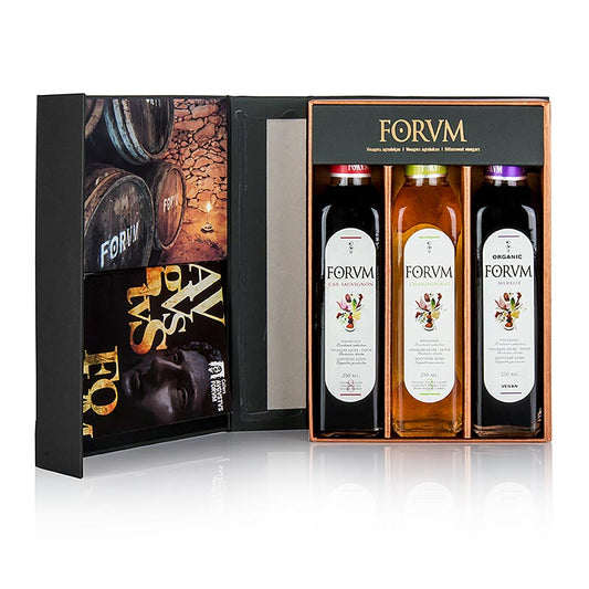 FORVM gavesæt - 3 Cabernet-Sauvignon / Chardonnay / Merlot, 750 ml, 3 x 250ml