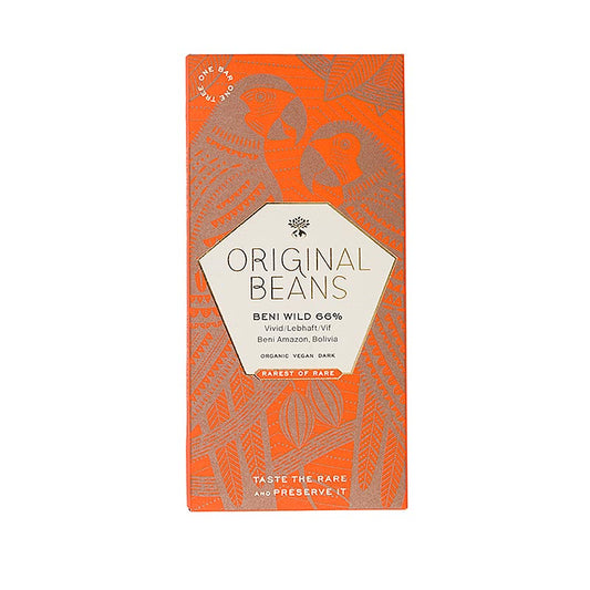 Beni Wild Harvest Bolivia, 66% mørk chokoladebar 70g, Original Beans, BIO, 70 g