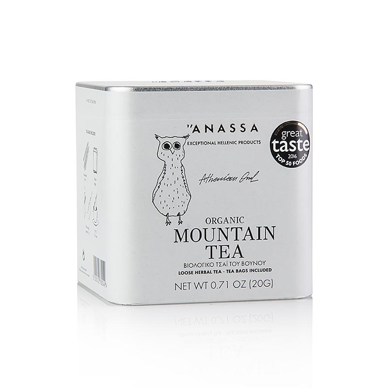 ANASSA Greek Mountain Tea (bjergte), løs med 20 poser, økologisk, 20 g