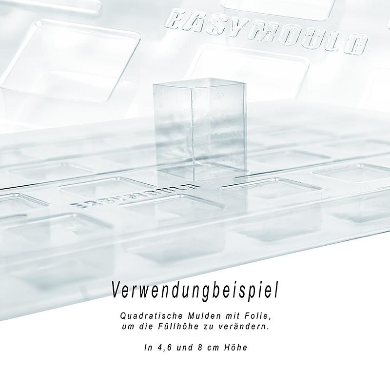 Easymould Cuadrado formbakker, 27x18x2cm, 100% Chef (60/0012), 3 stk.