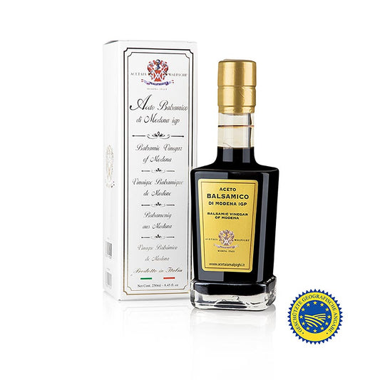 Aceto Balsamico di Modena IGP/g.g.A., guld, Malpighi, 250 ml