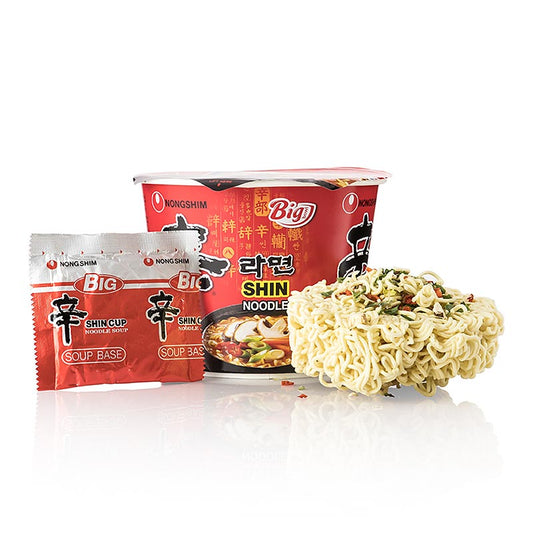 Instant kopnudler Ramyun Shini Big Bowl, meget krydret, Nong Shim, 114 g