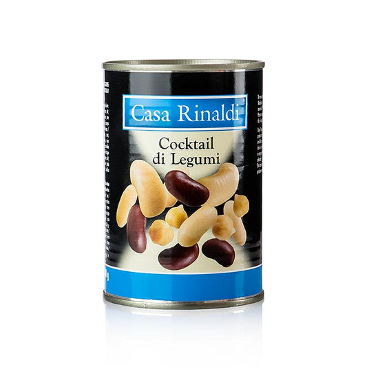 Bønnemix (hvide, røde, cannellini-bønner &amp; kikærter), Casa Rinaldi, 400 g