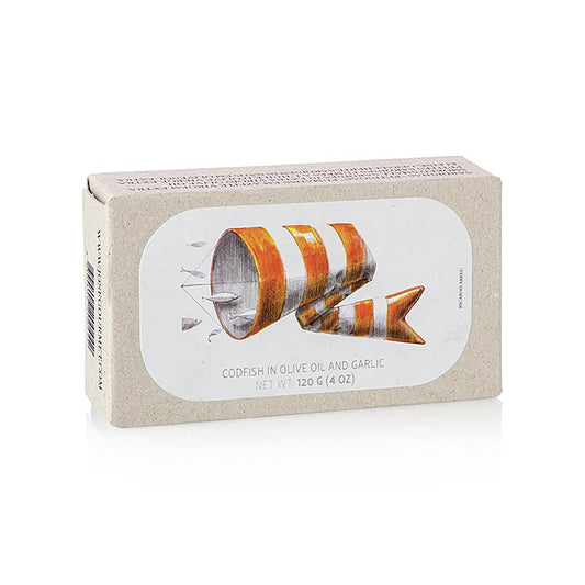 Torsk (stockfish), i olivenolie + hvidløg, Jose Gourmet, 120 g