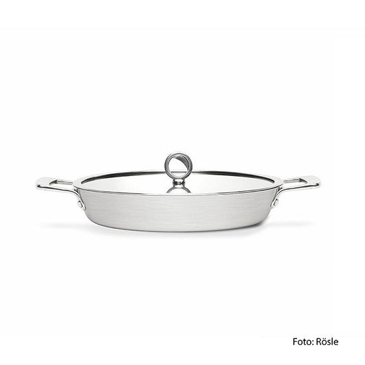 Olavson serveringspande med kobberkerne, uden stil, med låg, belagt, 30 cm, til alle komfurtyper, 1 stk.