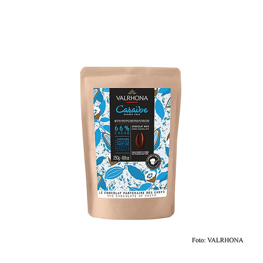 Valrhona Caraibe, mørk chokolade, 66%, Callets, 250 g