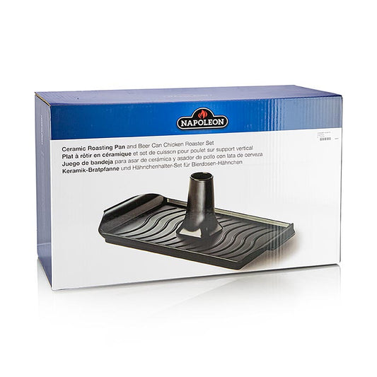 Napoleon grilltilbehør - Keramisk grillplade, 43x25cm, med tilbehør til fjerkræ, 1 stk.