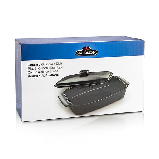 Napoleon grilltilbehør - Keramisk stegepande, 42x23x7cm, med låg (70151), 1 stk.